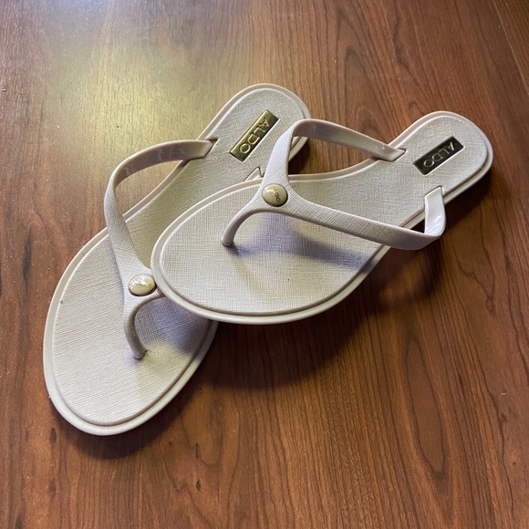 ALDO Cream Flip Flop Sandals - Picture 2 of 5